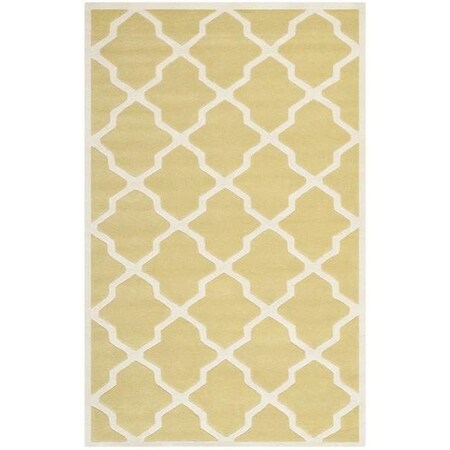Safavieh 7 Ft. x 7 Ft. Square- Contemporary Chatham Light Gold And Ivory Hand Tufted Rug CHT735L-7SQ